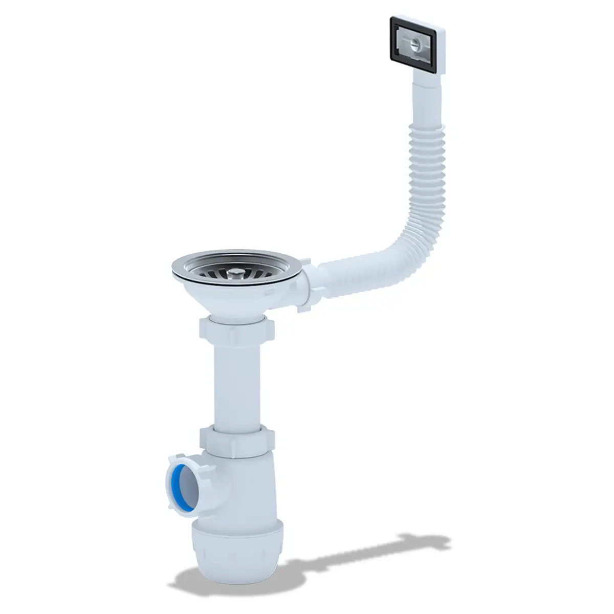 Сифон Ани Пласт Грот 3 1/2"*40 с гибким переливом (A0145S)