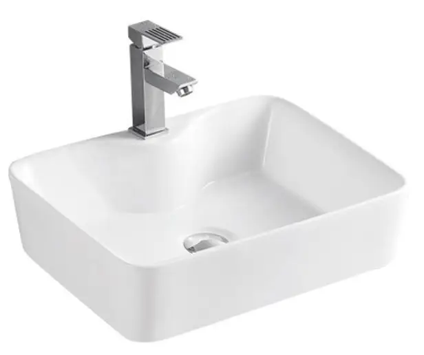 Раковина накладная Azario 480х370х130 прямоугольная, белый (AZ-2010)