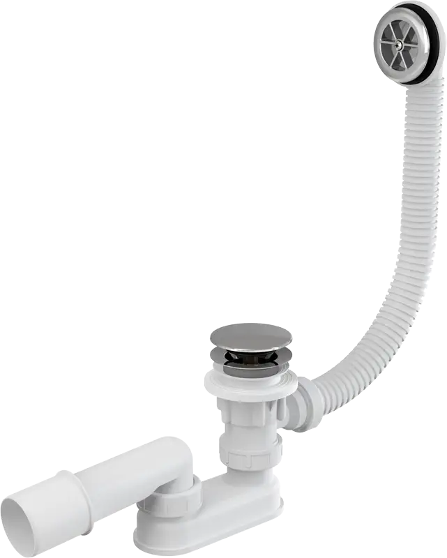 Слив-перелив Alcadrain  для ванны, click/clack, хром (A505CRM)