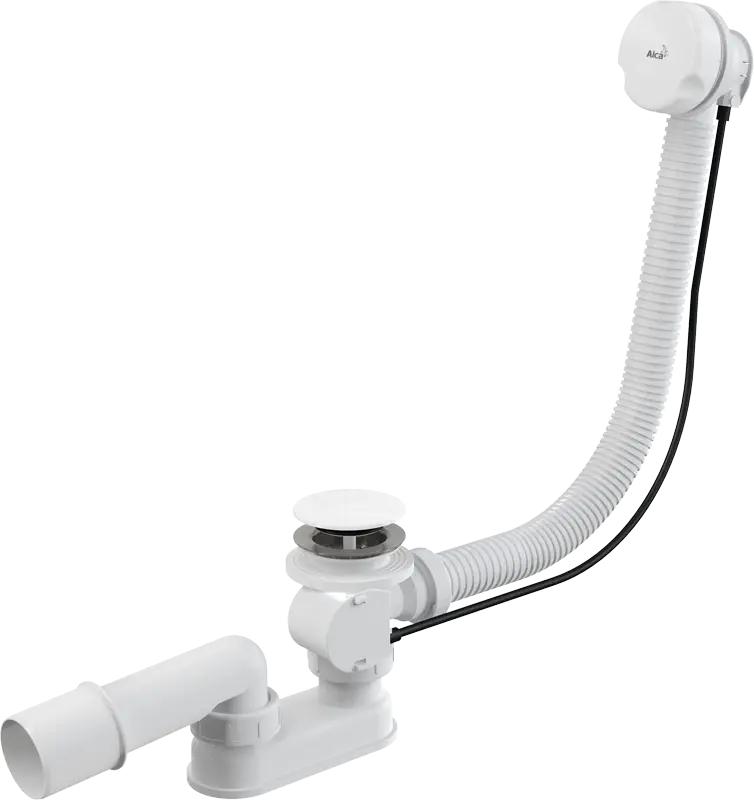 Слив-перелив Alcadrain для ванны, полуавтомат, белый (A51BM)