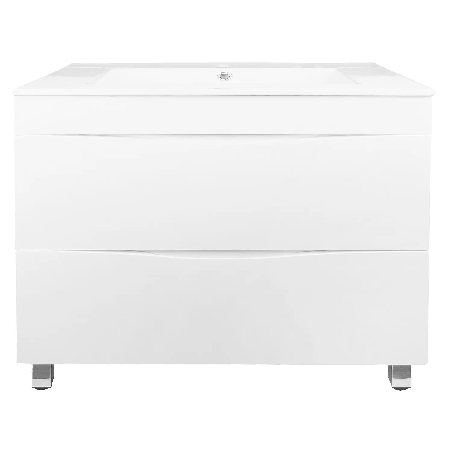 Комплект Тумба Loranto Santorini 80 810х460х810 напольная, с раковиной Leon, Белый Глянец (CS00086974)