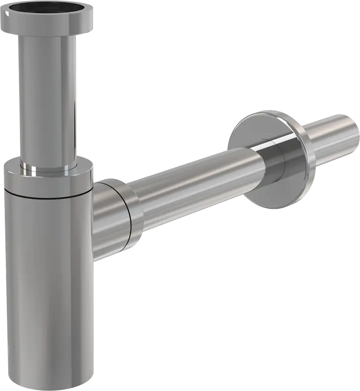  Сифон для раковины Alcadrain DESIGN 32 мм, цельнометаллический, хром (A400)