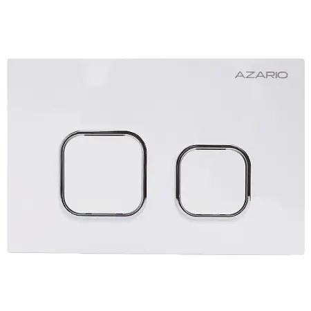 Кнопка смыва AZARIO NEW-TS механическая, двойной смыв, квадратные кнопки, ABS пластик, белый (AZ-ABS-002-W)