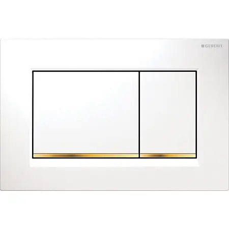 Кнопка смыва Sigma 30, двойной смыв: белые, позолота (115.883.KK.1)