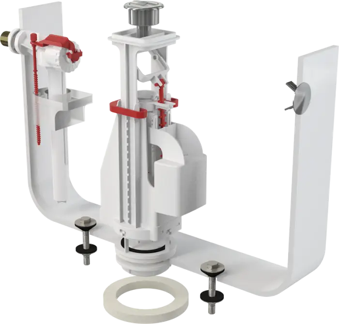 Сливная арматура Alca Plast с двойной кнопкой, боковое подключение 1/2" (SA08AK 1/2" CHROM)