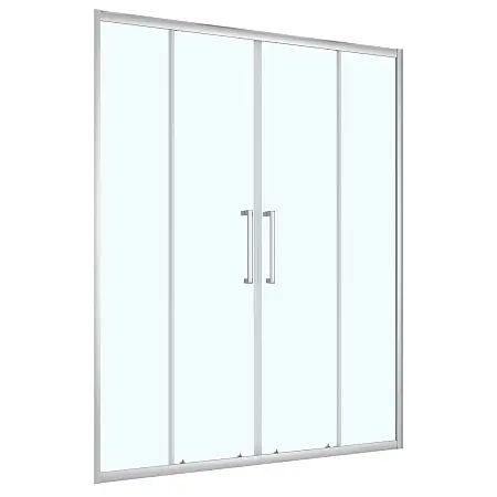 Душевая дверь Loranto 160x190 раздвижная, прозрачное стекло 6 мм, профиль хром (CS-AB04C-160)
