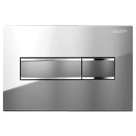 Кнопка смыва Loranto Prestige механическая, двойная, хром глянцевый (7522)