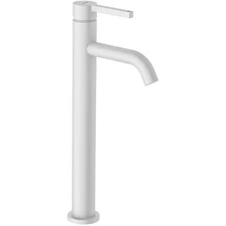 Смеситель для раковины-чаши Kludi Nova Fonte Pura керамический картридж, белый матовый (202985315)