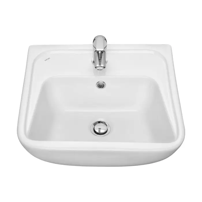 Раковина подвесная Santek  "Лонги-45" 455х420х200 фарфор, 1 отверстие под смеситель, белая (1.WH50.1.753)