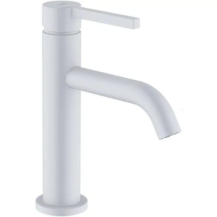 Смеситель для раковины Kludi Nova Fonte Pura с донным клапаном, керамический картридж, белый матовый (202885315)