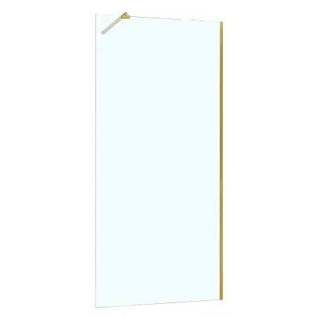 Душевая перегородка Azario Walk-in 1000х1950 прозрачное стекло 8 мм, профиль брашированное золото (AZ-251-100-BGL-CL)