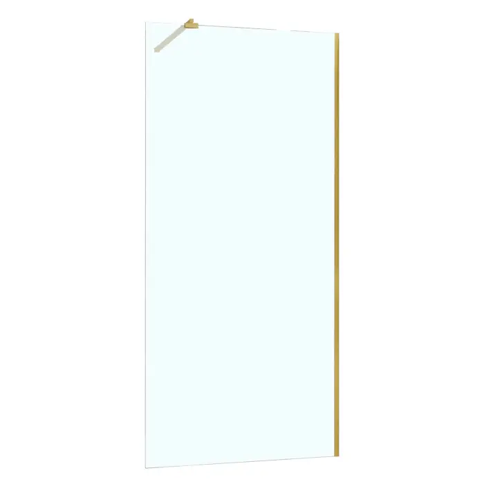 Душевая перегородка Azario Walk-in 900х1950 прозрачное стекло 8 мм, профиль брашированное золото (AZ-251-90-BGL-CL)
