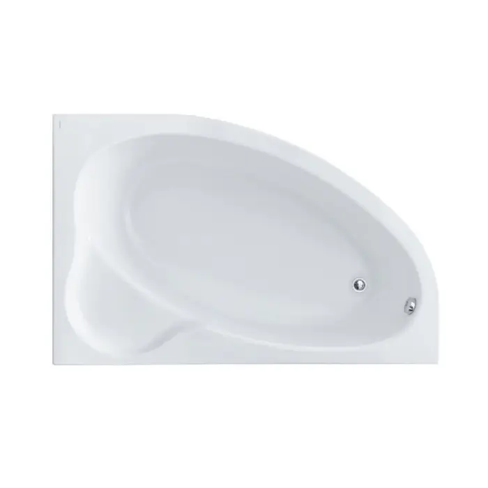 Ванна акриловая асимметричная Santek Эдера 170х100, правосторонняя, белая