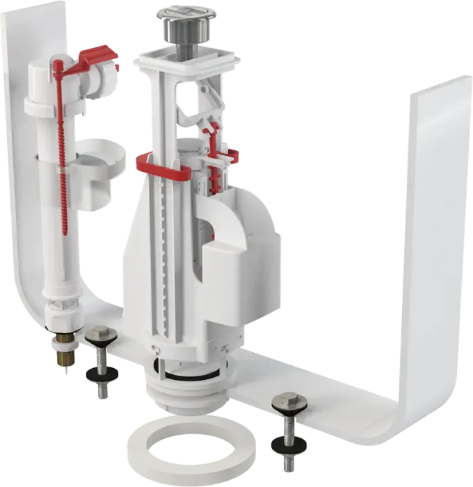 Выпускной комплект Alca Plast, с двойной кнопкой, хром (SA08ASK 3/8" CHROM)
