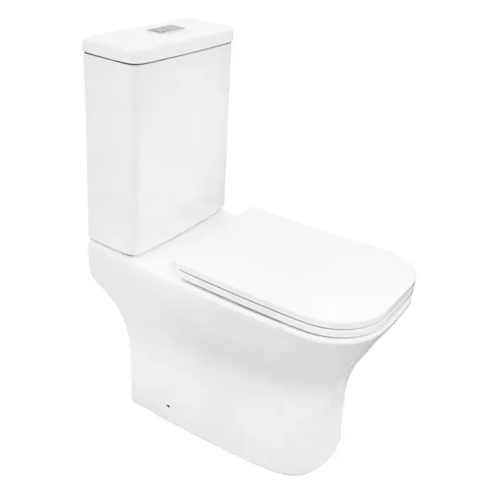 Унитаз-компакт Azario Milagro 350х650х830 напольный, безободковый, система смыва "Торнадо", быстросъемное сиденье микролифт (AZ-8502)