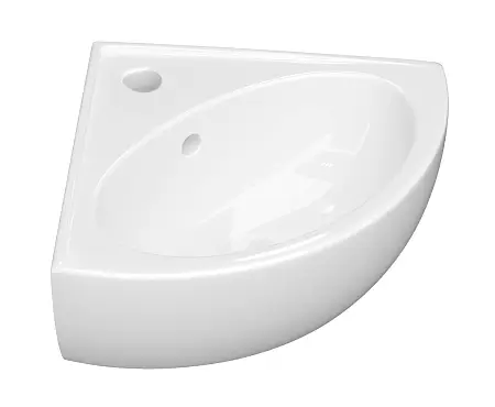 Раковина угловая Керамин Лаго 55 555х430х120 подвесная, крепление в комплекте, белый (CS00087558)