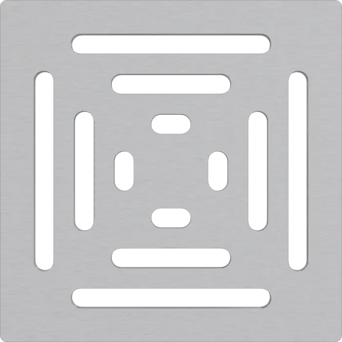 Решетка душевого трапа Alcadrain дизайнерская, из нержавеющей стали 102×102 мм (MPV012)