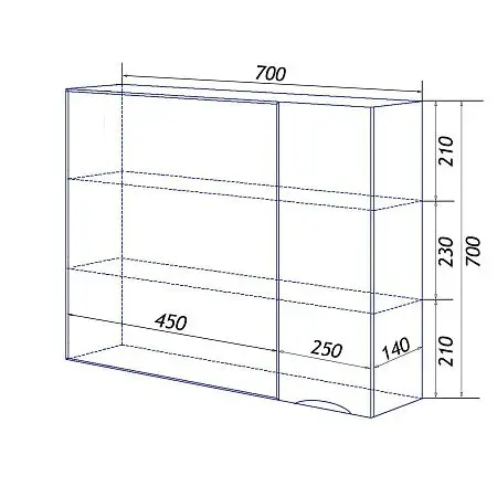 Зеркало Santorini 70 прав_схема