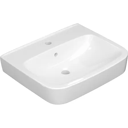 Раковина подвесная КЕРАМИН Сквэа 55 фарфор, с креплением, белый (CS00087928)