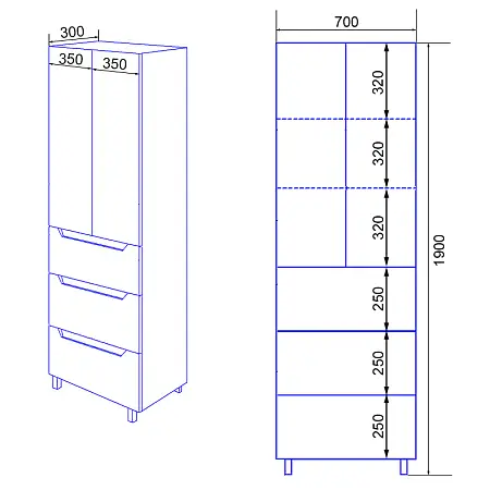 Пенал Палермо 70_схема