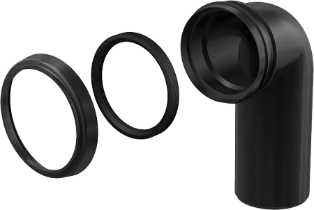 Стоковое колено Alcadrain 90/90, черный (M908)