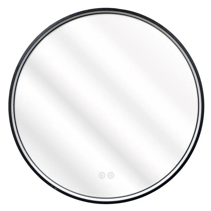 Зеркало с подсветкой в ванную Azario Димион 700х700х45 АZ-LED010925 цвет черный матовый