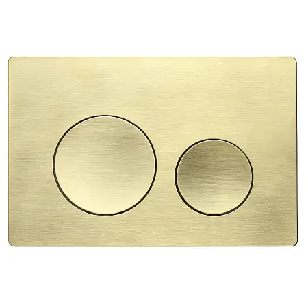 Клавиша смыва AZARIO NEW двойная, круглые кнопки, пластик, матовое золото (AZ-003.05)