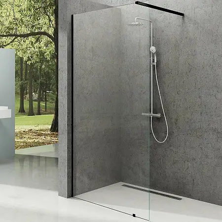 Душевая перегородка Ravak Walk-In Wall 60 стекло Transparent, профиль Черный (GW9W00300Z1)