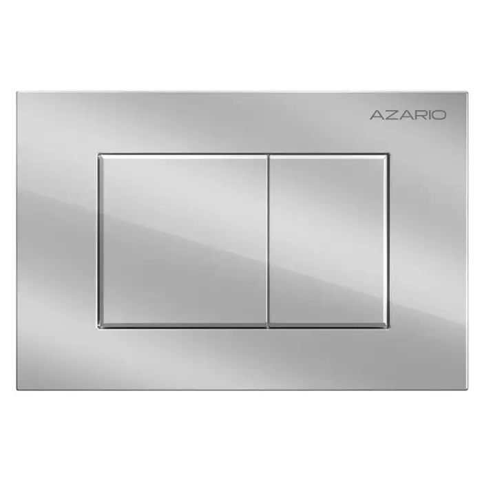 Кнопка смыва AZARIO NEW-TS механическая, двойной смыв, квадратные кнопки, нержавеющая сталь 304, серый матовый (AZ-SS-003-BR)