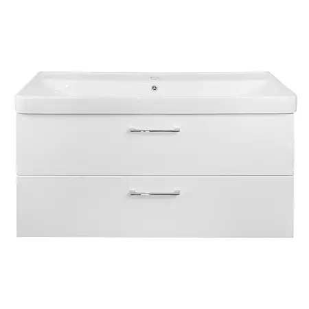 Комплект Тумба Azario Ника 100 1000х475х560 подвесная, с раковиной Monte 100, белый глянцевый (CS00089923)