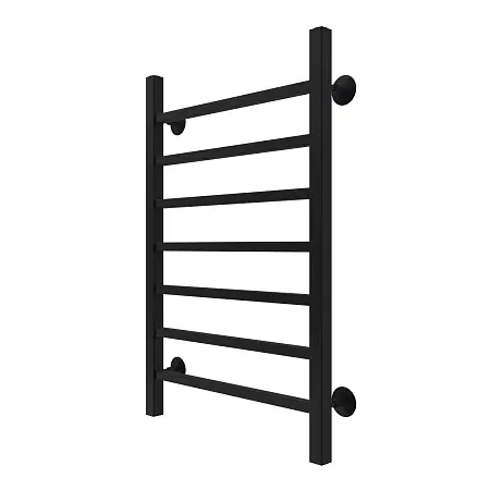 Полотенцесушитель водяной AZARIO ANCONA 500/800 квадрат, 7 секций, нижнее/диагональное подключение, 1/2", черный (AZ83915B)