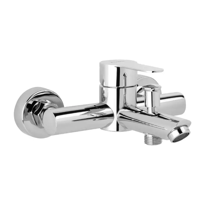 Смеситель для ванны Fixen NORDIC однорычажный, керамический картридж, с душевым набором, хром (FX-8803)