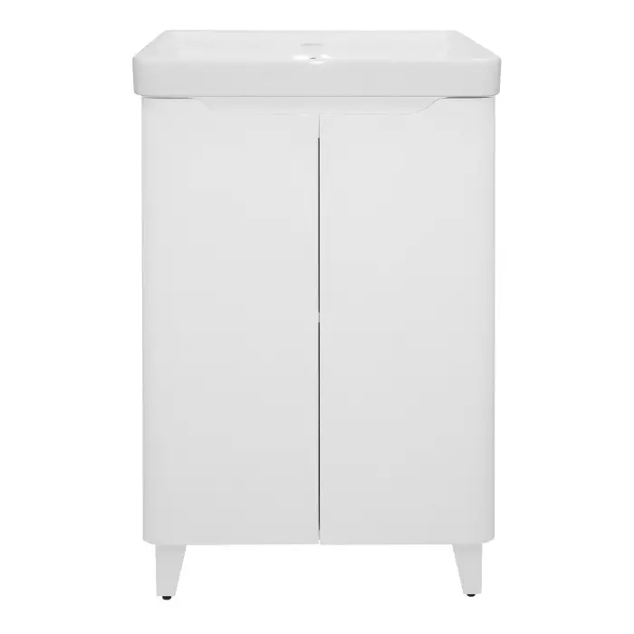 Комплект Аzario Тумба LOTOS 50 Н 500х475х880 напольная, с раковиной Monte 50, белый глянцевый (CS00094663)