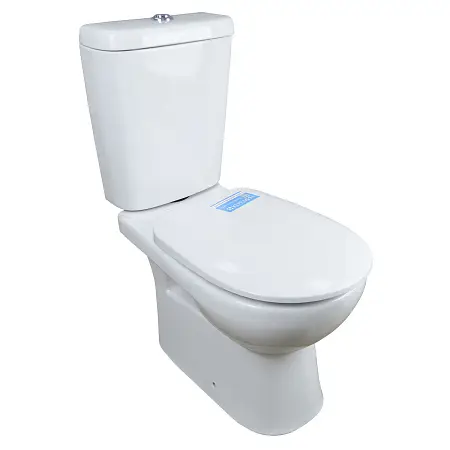 Унитаз-компакт Керамин Альбано R 350х640х840 с жестким сиденьем, с двухрежимной спускной арматурой и угловым креплением (CS00087073)