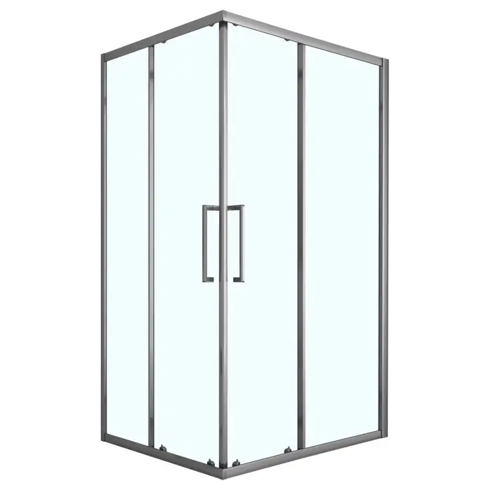 Душевое ограждение Loranto 120x80x190 раздвижная дверь, универсальная, прозрачное стекло 6 мм, профиль серый матовый (CS-AB01GG-128)