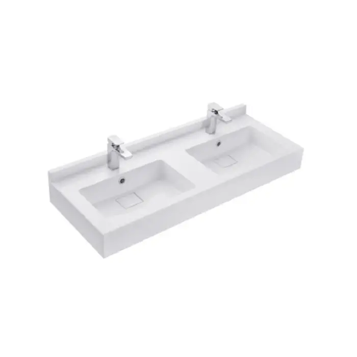 Раковина  две чаши AQUATON Сакура 1200, белая (1A72433KSK010)