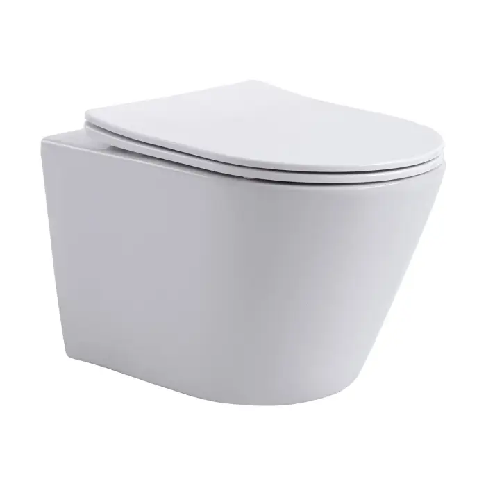 Унитаз подвесной торнадо (скрытое) безободковый с быстросъемным сиденьем микролифт Azario Вачио AZ-1904T 