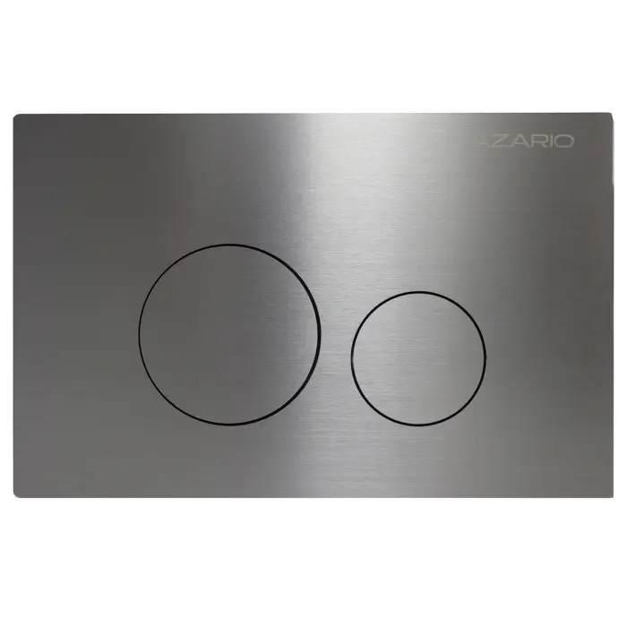Кнопка смыва AZARIO NEW-TS механическая, двойной смыв, круглые кнопки, нержавеющая сталь 304, серый матовый (AZ-SS-002-BR)