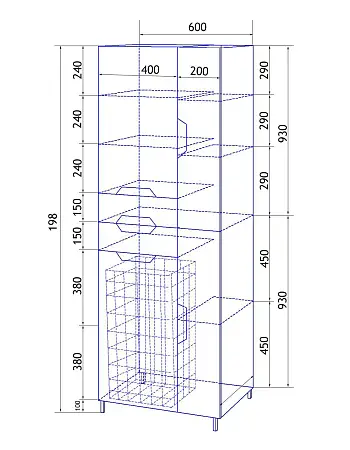 схема 600 с корзиной