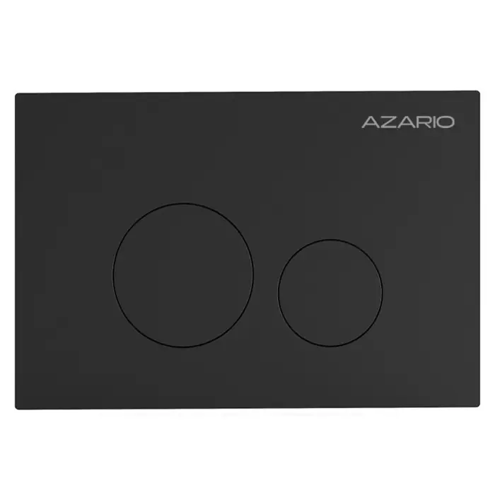 Кнопка смыва AZARIO NEW-TS механическая, двойной смыв, круглые кнопки, нержавеющая сталь 304, черный (AZ-SS-002-B)