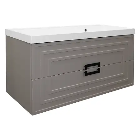 Комплект Тумба Azario ARMARIO 100/2 1000х450х585 подвесная, с раковиной CLASSIK 100, кашемир (CS00096973)