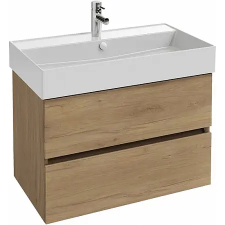 Тумба под раковину Jacob Delafon Tolbiac 80 подвесная, натуральный меламин, Дуб Давос (EB2382-E75)