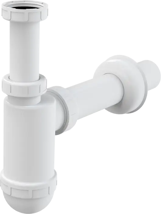 Сифон для раковины Alcadrain  40 мм с накидной гайкой 5/4", белый (A43)