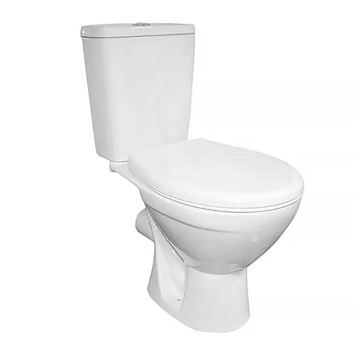 Унитаз-компакт Rosa Соло Люкс двухрежимный, сиденье микролифт, белый (CS00094192)