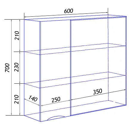 Зеркало Santorini 60 лев_схема