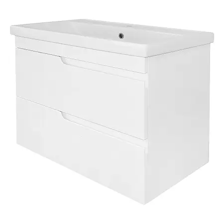 Комплект Тумба Azario KANTRI 80/2 800х460х650 подвесная, с раковиной Фостер 80, белый глянец (CS00097255)
