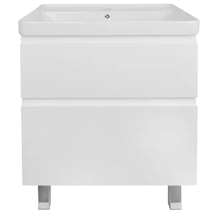 Комплект Тумба Azario Мила 60Н 600х475х850 напольная, с раковиной Monte 60, белый матовый (CS00085830)