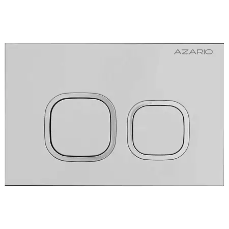 Кнопка смыва AZARIO NEW-TS механическая, двойной смыв, квадратные кнопки, ABS пластик, хром (AZ-ABS-002-CH)
