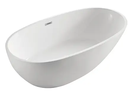 Ванна акриловая Azario LEEDS 1685х840х580 отдельностоящая, в комплекте с сифоном и металлической рамой, цвет белый (LEE17085)