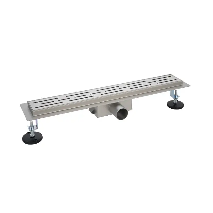 Душевой лоток AZARIO 800 мм, D40(50), металлическая перфорированная решетка, металлический желоб, гидрозатвор (AZT2FT01800)